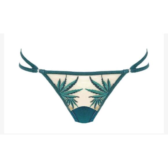 THISTLE AND SPIRE BROOKLYN HAZE THONG - EMERALD BUTTERSCOTCH - Picture 2 of 6